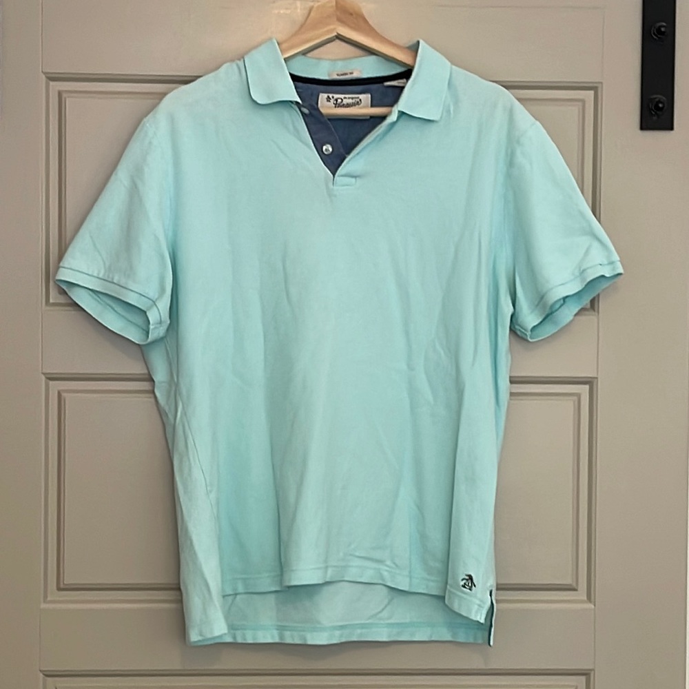 Penguin Short Sleeve teal Polo